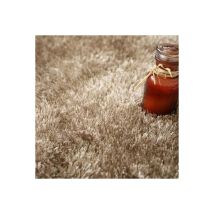 Moquette épaisse - Éclat - Shaggy marron clair - Rouleau de 4m x 7m