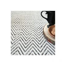 Moquette Tissé plat - Java Chevron - Blanc - Rouleau de 4m x 3m