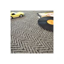 Moquette Tissé plat - Java Chevron - Silver - Rouleau de 4m x 10m
