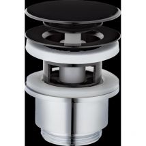 Mora Push-down Ablaufventil Schwarz PVD – 39 mm Montagetiefe – Siphon für Waschbecken