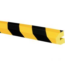 Moravia 422.21.711 Profilé de protection avec encoche noir, jaune (L x l x H) 1000 x 36 x 40 mm