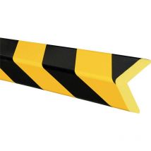 Moravia - 422.22.200 Profilé de protection d'angle noir, jaune (l x l x h) 1000 x 47 x 47 mm