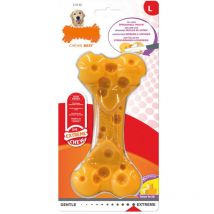 Paquete de 2 huesos de queso Power Chew para masticar, juguetes gigantes y duraderos para perros - Nylabone