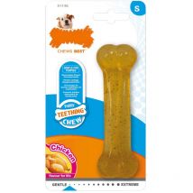 Nylabone - Hueso de juguete flexible con sabor a pollo para cachorros (Lobo) (Puede Variar)