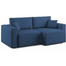 Morfeo Canapé avec assise extractible en tissu imperméable T02 180 cm bleu