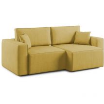 Morfeo Canapé avec assise extractible en tissu imperméable T02 215 cm jaune