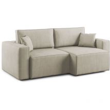 Morfeo Canapé avec assise extractible en tissu imperméable T02 180 cm creme