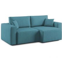 Morfeo Sofá con asiento extraíble en tela impermeable 215 cm Azul Claro