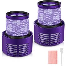 Morpilot - Filtro per Dyson V10 Serie, Filtro di Ricambio Lavabile per Dyson V10, Dyson SV12 Serie, con Spazzola e Panno per la Pulizia, Confezione