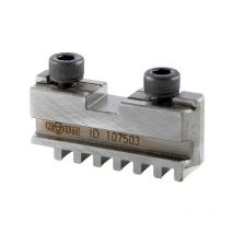 Röhm Gmbh - Mors de mandrin de tours, 4 mors, 4 mors, mors de base avec vis de fixation, Taille : 250 mm, Long. a 92 mm, Larg. : du tenon b -0,05