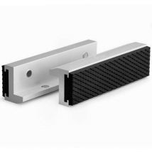 Tigrezy - Mors de protection pour étau, Mors doux pour étau 125 mm, Alliage d'aluminium + Caoutchouc, Magnétique