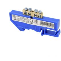 Morsettiera da guida din 6x9 blu - Installazione semplice - Tensione di isolamento 500V - Modulo singolo