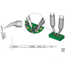 JBC - Morsetto a cartuccia doppio in linea 0,2 mm C120001