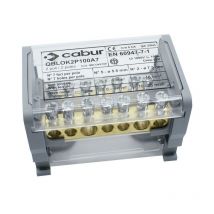 Morsetto di Distribuzione 100A 2P 1000VDC 7F Cabur QBLOK2100