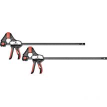 Toolcraft - Morsetto di serraggio a una mano 450 x 85 mm, kit da 2 pz. 1672280 Apertura (max.):450 mm Misura della sporge