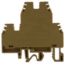 Morsetto passante a due piani Cabur 4mmq Beige DS100