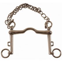 Morso irlandese intero in inox con aste mobili imboccatura 13 mm e barbozzale: 13,5 cm