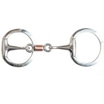 Morso oliva in acciaio inox con rullo di rame e anelli piatti da 13 mm