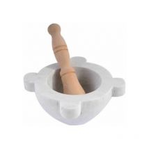 Mortaio Marmo con Pestello Legno 10