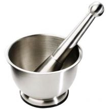 FPLUS boj caja 1 mortero 12 cm+machacador acero inox goma 12180