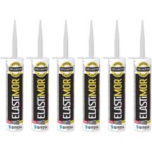 Ditosa Calidad E Innovacion - Mortero Sellador Elastimor, Cemento Express, Impermeable, para encintados, sellados, Tubo 310 ml x6 rojo oxido