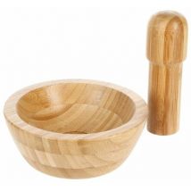 Mortier de bambou avec pilon, Ø 13 cm