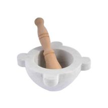 Mortier en marbre de Carrare – 71911 – avec pilon en bois – 0,24 kg, 0,70 kg, 1,70 kg, 3,00 kg, 4,00 kg, 5,00 kg – MACHIERALDO