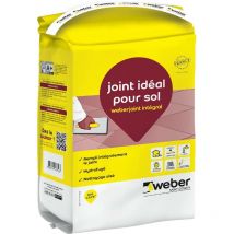 Joint carrelage hydrofugé, 25 kg, Beige Pierre, idéal pour sol et carreaux rectifiés Weberjoint intégral, de largeur de 2 à 20 mm, weber