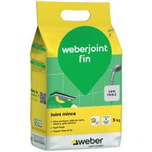 Joints minces carrelage mural, Gris perle, 5kg, Weberjoint fin, weber