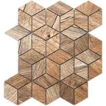 Mosaico in gres su rete per bagno o cucina 30.5 cm x 26.5 cm - Wood panic