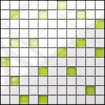 Mosaik Für Bad Oder Küche Aus Keramik Mit Glaseinsätzen - Spring Greens
