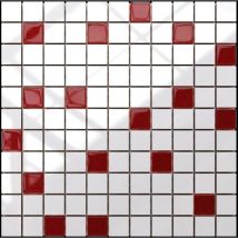 Mosaik Für Badezimmer Oder Küche Aus Keramik Mit Glaseinsätzen - Raspberries