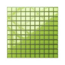 Mosaïque de verre sur maille pour salle de bain ou cuisine 30 cm x 30 cm - Green paradise