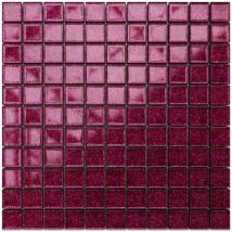 Mosaïque de verre sur maille pour salle de bain ou cuisine 30 cm x 30 cm - Lilac sand