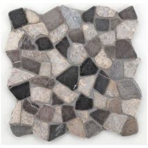 Mosaïque pierre naturelle Crush - 30x30x0.8cm - Ice grey