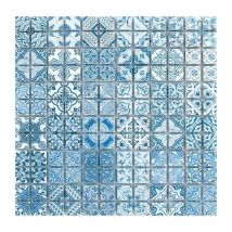Mosaïque Travertin Décoré Tanger 23x23mm