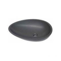 Mosavit - cora Lavabo Sobre Encimera De Solid Surface Gris Oscuro - ref: msv-corac