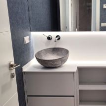 Mosavit - menorca Lavabo Sobre Encimera De Piedra Gris - ref: msv-menorcag