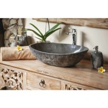 Mosavit - tabarca Lavabo Sobre Encimera De Piedra Gris - ref: msv-tabarca