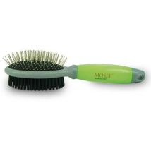 Spazzola 2999-7025 Doppia Faccia Per Cani E Gatti Nero E Verde - Moser