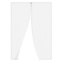 Moskitonetz für Magnettüren mit reduzierbarem Vorhang Weiß 100x220 cm