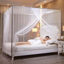 Moskitonetz Fürs Bett, Moskitonetz Fürs Schlafzimmer, Universelles Moskitonetz, 1,5 M X 2 M (inkl. Bettgestell)