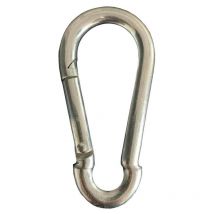 Scsports - Gancho Mosquetón - 70mm, Resistente, Ligero, Práctico, Acero, Plateado - Gancho de Resorte, Clip para Llavero, Mosquetón de Seguridad,