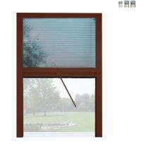 Mosquitera Plisada En Kit Ajustable Universal Melodías Para Ventana Vertical 160x160 Marrón
