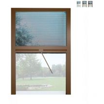 Mosquitera vertical con plisado reducible Bronce melodie 135x h160 cm