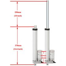 Moteur à actionneur linéaire électrique 1500N 12V dc 1500N blanc (1500N 4mm / s) Fantablau