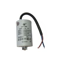 Moteur de travail à condensateur 25uf 450vac mesure 45x95mm avec câbles 12ag125 Ct25mf450v/cables
