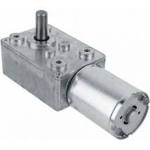 Moteur Électrique de Réduction Réversible à Couple Élevé Boîte de Vitesses Motoréducteur à Engrenage à Vis sans Fin 12V 60RPM Argent,