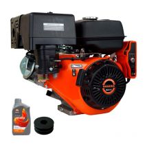 Sakawa - Moteur essence 4 Temps 16cv Démarrage électrique + huile + Poulie Moteur 25 mm f