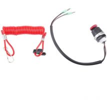 Rosvola - tonysa moteur hors-bord moteur coupe-circuit cordon d'attache de sécurité pour Marine Mercury Tohatsu, interrupteur d'allumage